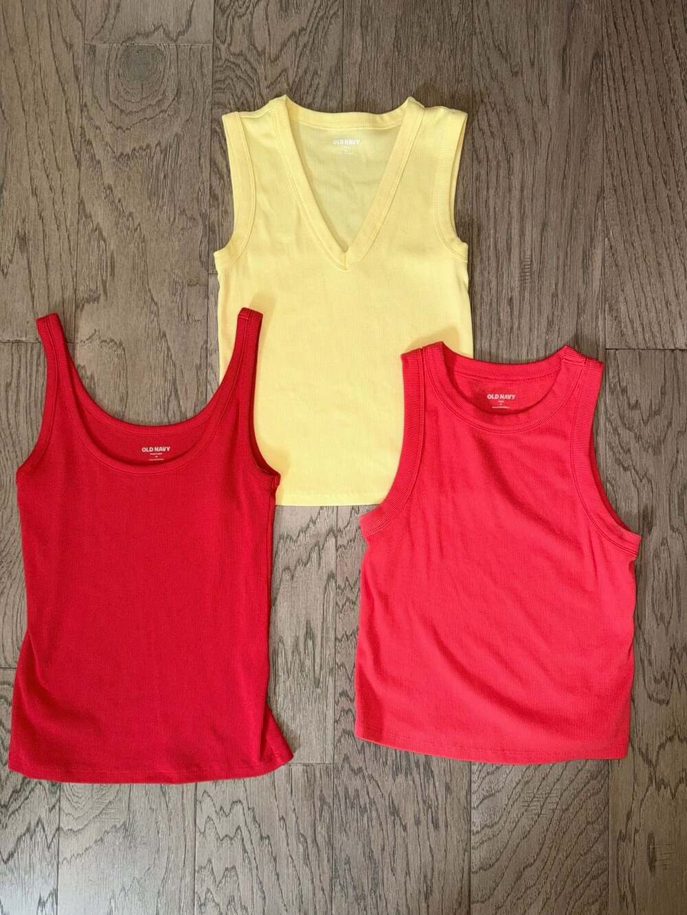 Old Navy Women Ribbed Tank Top Lot of 3 Size M & S